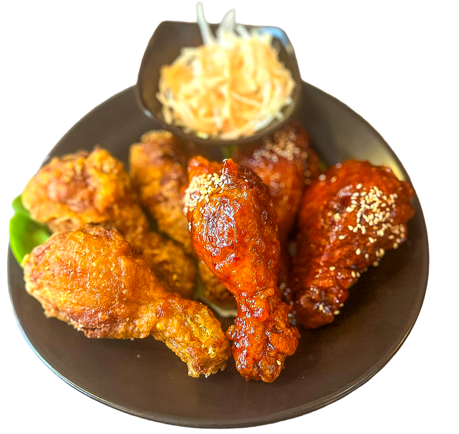 Korean fried chicken and dishes